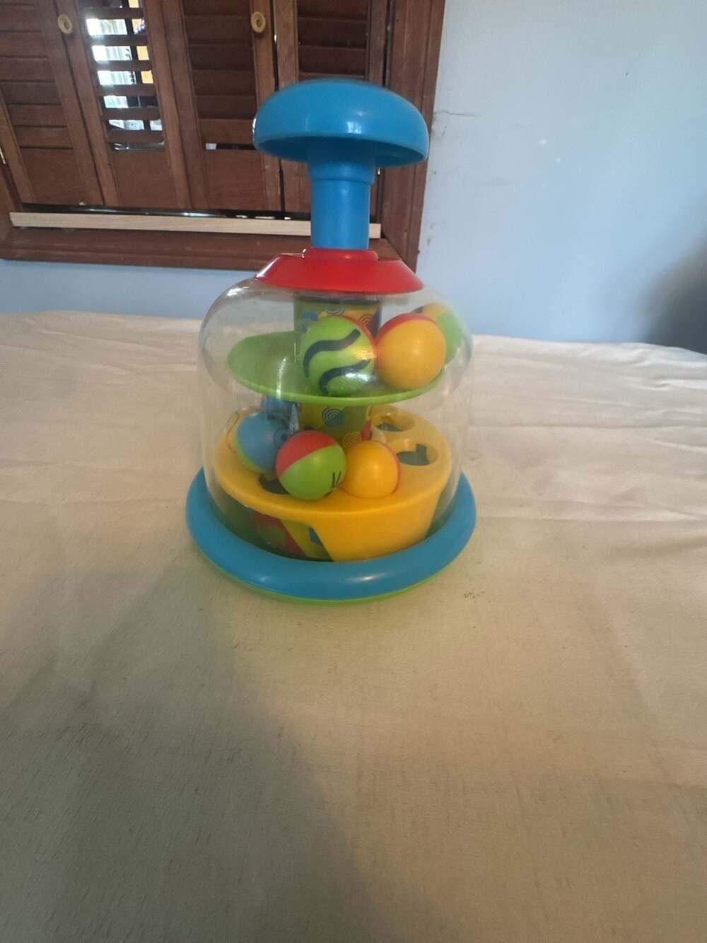 Playskool Push Down Pop and Spin Action Ball Popper Sensory Toy